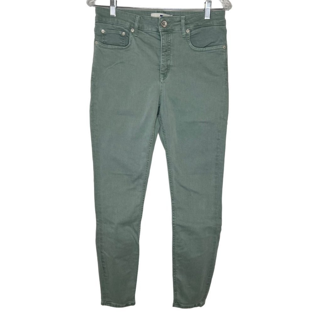 Vineyard Vine Light Green High Rise Skinny Jeans Size 27 Women's